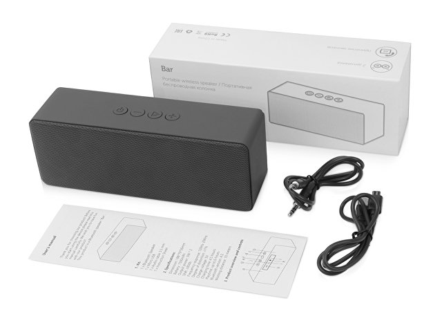 Портативная колонка «Bar» со стереодинамиками, soft touch thumbnail