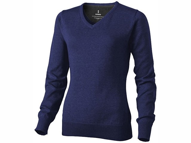 Пуловер "Spruce" женский с V-образным вырезом, темно-синий