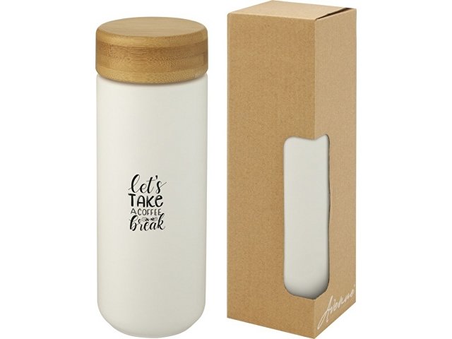 Керамическая кружка «Lumi» с бамбуковой крышкой thumbnail