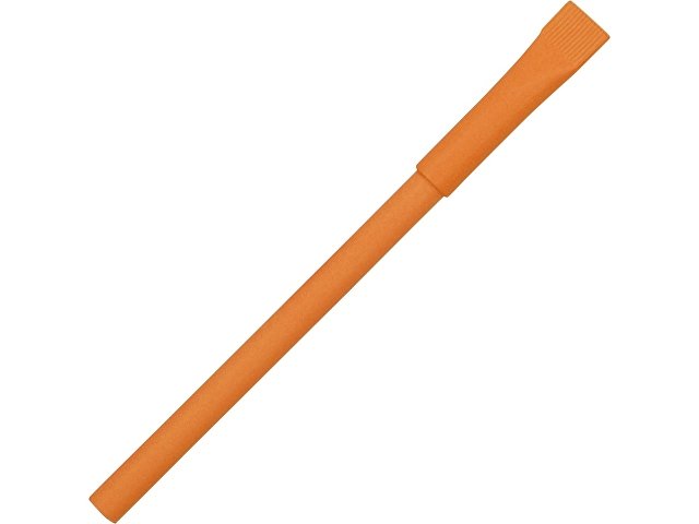 Ручка картонная с колпачком "Recycled", оранжевый (Р)
