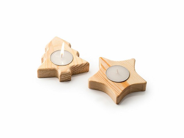 Свеча MAKA на деревянной подставке thumbnail