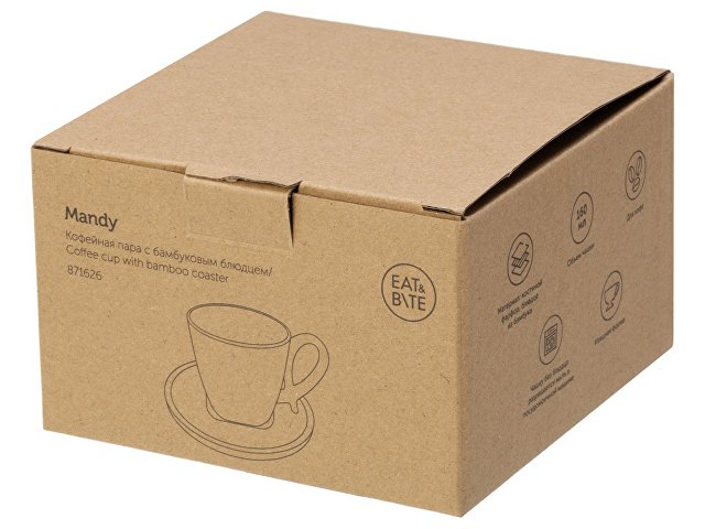 Кофейная пара с бамбуковым блюдцем «Mandy» thumbnail