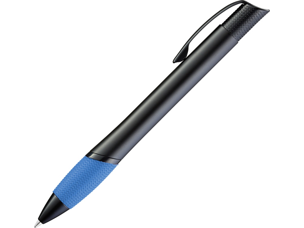 Ручка шариковая металлическая OPERA, голубой/черный