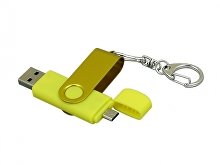 USB 2.0- флешка на 32 Гб с поворотным механизмом и дополнительным разъемом Micro USB (арт. 7031.32.04), фото 2
