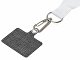 Ланъярд 2 см под сублимацию с трендовым карабином, замком обрыва и большим держателем для телефона из ПЭ, серебристый