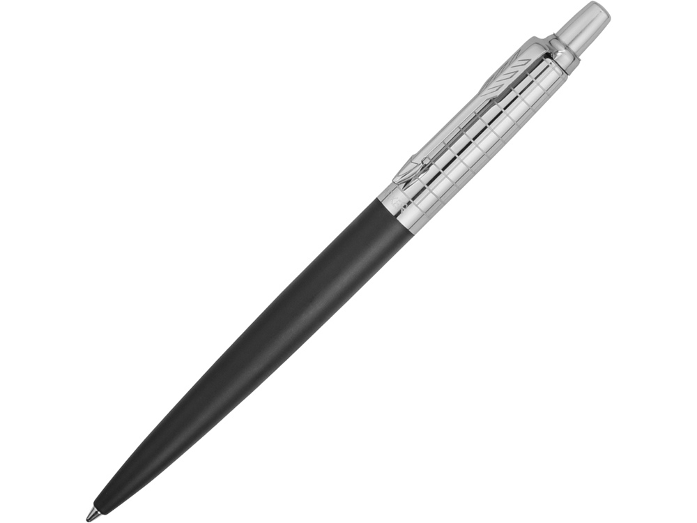 Шариковая ручка Parker Jotter Premium, Bond Street Black Grid CT, черный/серебристый