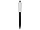 Ручка пластиковая трехгранная шариковая «Lateen», черный/белый