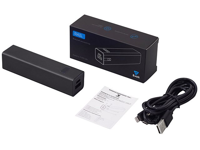 Внешний аккумулятор «Rail» c дисплеем, 5000 mAh thumbnail