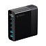 Зарядная станция 3xUSB Type-C, 2xUSB, PD, QC, 140Вт, черный, Deppa