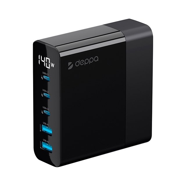 Зарядная станция 3xUSB Type-C, 2xUSB, PD, QC, 140Вт — фото 2