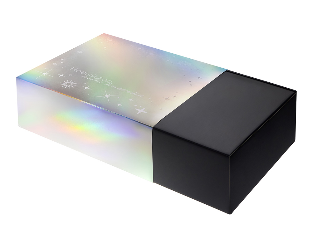 Подарочная коробка с голографическим шубером «Aurora», L фото 2 Подарочная коробка с голографическим шубером «Aurora», L фото 2