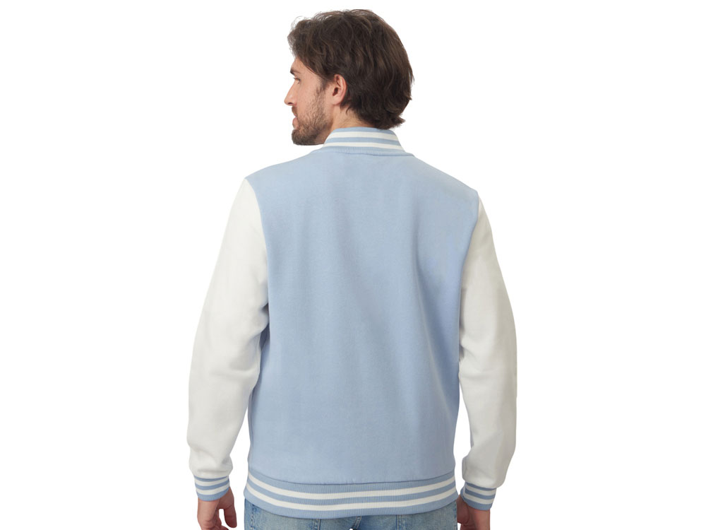 Бомбер Oxford, унисекс небесно-голубой/молочный