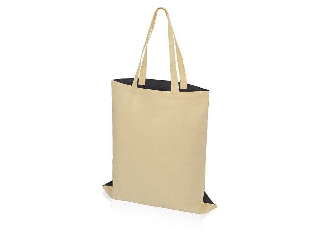 Сумка для шопинга «Twin» двухцветная из хлопка, 180 г/м2 thumbnail