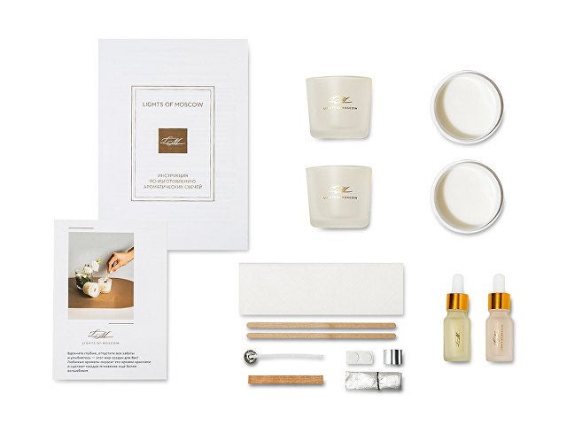 Набор для создания 2-х ароматических свечей: имбирный пряник, рождественская елка thumbnail