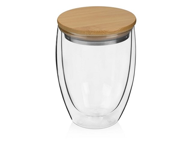 Стакан с двойными стенками и бамбуковой крышкой «Valday» thumbnail