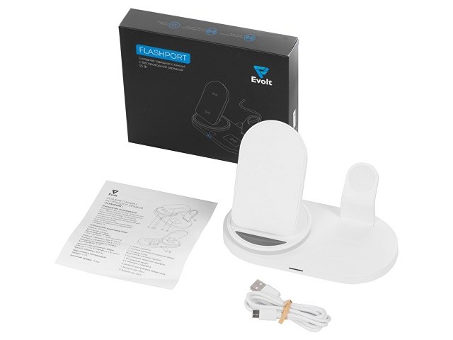 Складная зарядная станция с беспроводной зарядкой «Flashport», 15 Вт thumbnail