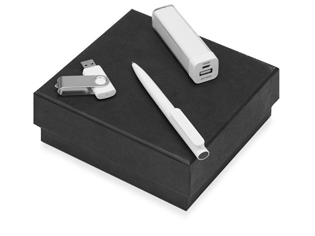 Подарочный набор On-the-go с флешкой, ручкой и зарядным устройст