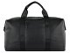 Сумка дорожная BUGATTI Elsa, чёрная, воловья кожа/полиэстер, 47х22х24 см
