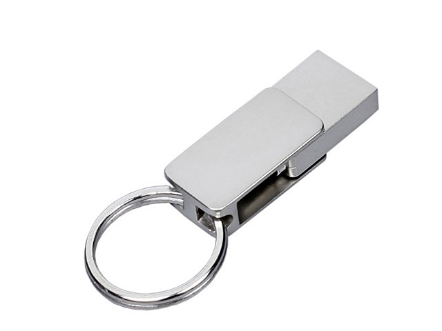 USB 2.0- флешка «Mercury» на 8 Гб с поворотным механизмом и дополнительным разъемом Type-C thumbnail