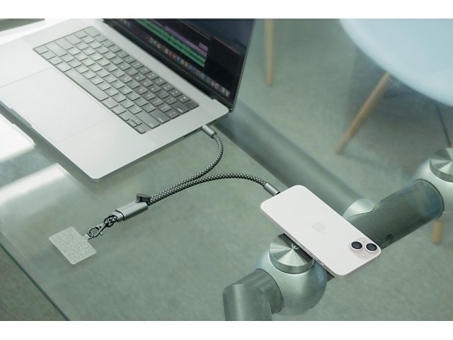 Ремешок-держатель для телефона с зарядным кабелем USB-C - USB-C «Lany Wristband Charge Eco» thumbnail