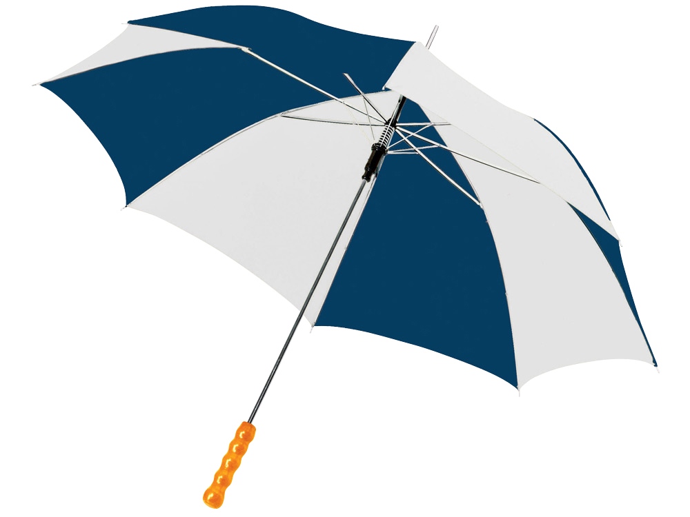 Зонт-трость Lisa полуавтомат 23, синий/белый