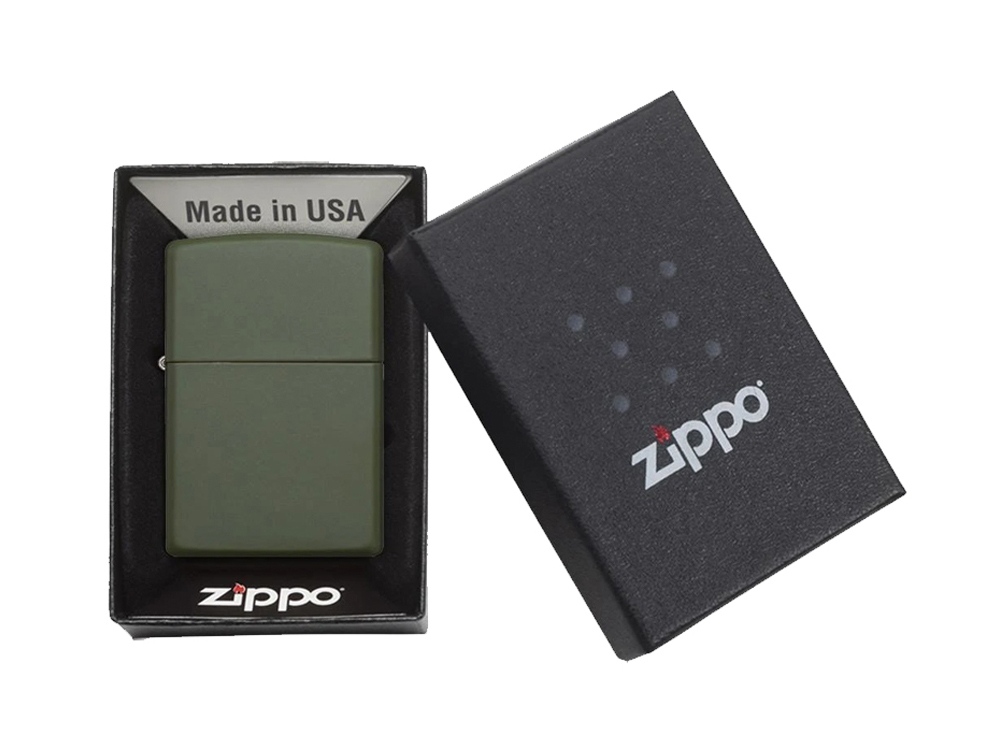 Зажигалка ZIPPO Classic с покрытием Green Matte