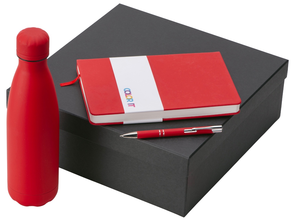 Подарочный набор "Color it" с блокнотом, металлической ручкой и термобутылкой