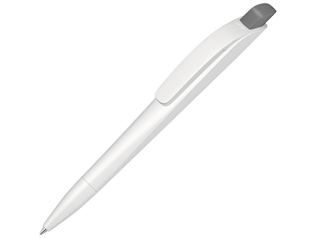 Ручка шариковая пластиковая "Stream", белый/серый