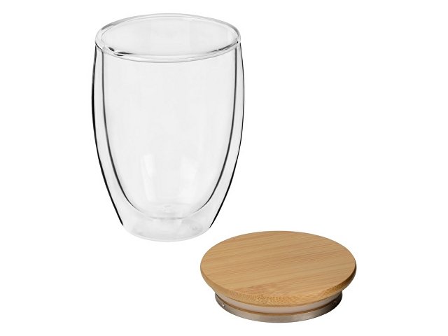 Стакан с двойными стенками и бамбуковой крышкой «Valday» thumbnail