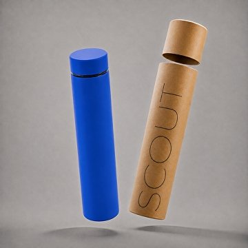 Вакуумный термос «Scout», soft-touch, 235 мл, тубус