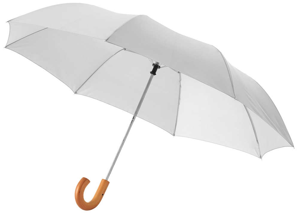 Зонт складной Jehan, полуавтомат 23, серебристый (Р)