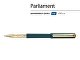 Ручка пластиковая шариковая "Parliament", 0,7 мм, синие чернила, зеленый/золотистый