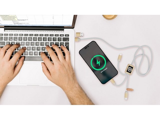 Кабель для быстрой зарядки на 2,4 А с двумя светящимися логотипами thumbnail