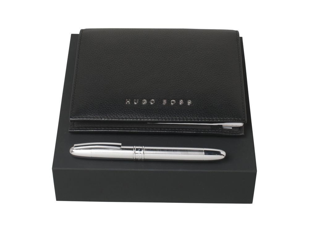 Подарочный набор: блокнот А6, ручка-роллер. Hugo Boss