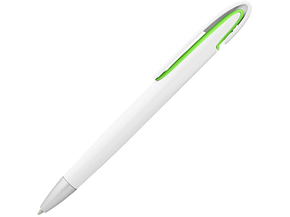 Ручка шариковая Rio, черные чернила, белый/зеленый