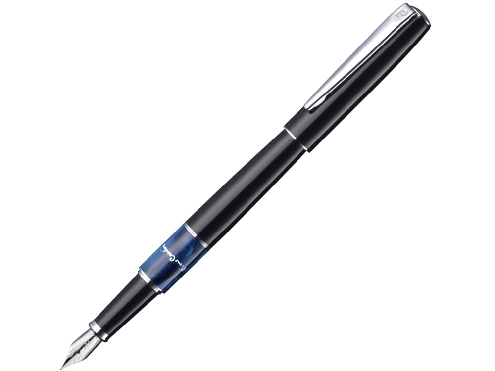 Ручка перьевая Pierre Cardin LIBRA с колпачком, черный/синий/серебро
