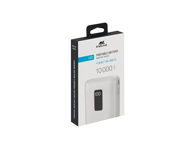 Внешний аккумулятор с дисплеем и встроенными кабелями VA2210, 10000 mAh thumbnail