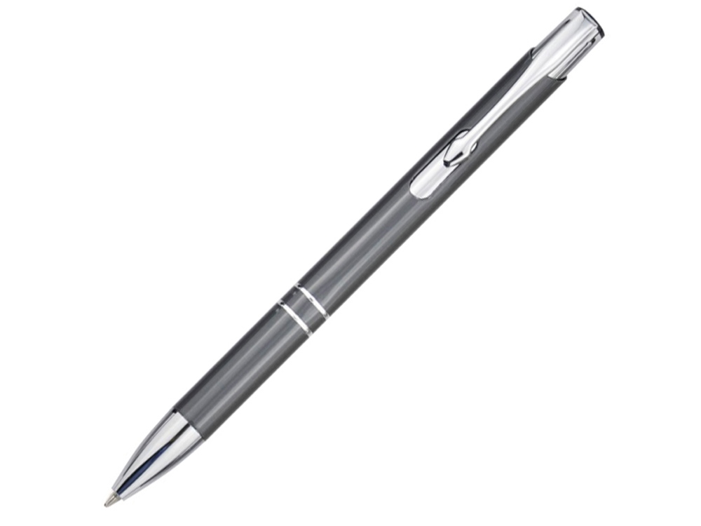 Алюминиевая шариковая кнопочная ручка Moneta, серый
