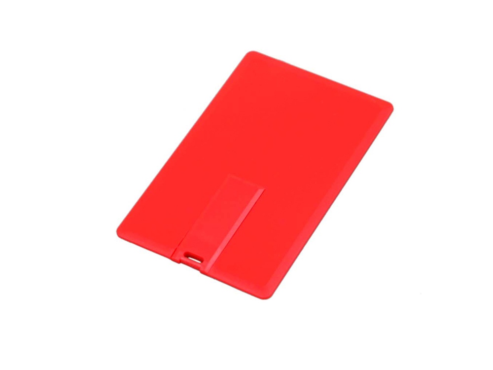 Флешка в виде пластиковой карты, 16 Гб, красный