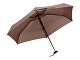 Зонт складной женский TORBER, механика, 5 сложений, коричневый, каркас алюминий, эпонж, пластиковая ручка, диаметр 91 см