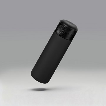 Вакуумная термокружка c кнопкой «Guard», soft-touch, 400 мл, тубус