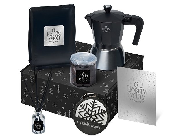 Подарочный набор «Re:Vive» с гейзерной кофеваркой, кофе и диффузором thumbnail