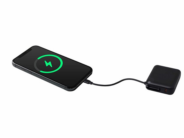 Внешний аккумулятор со встроенным кабелем «Liri», QC/PD, 10000 мАч thumbnail