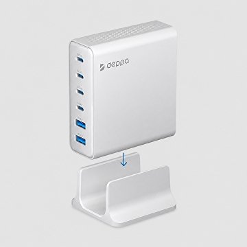 Зарядная станция 4xUSB Type-C, 2xUSB, PD, QC, 160Вт, белый, Deppa