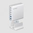 Зарядная станция 4xUSB Type-C, 2xUSB, PD, QC, 160Вт, белый, Deppa