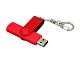 Флешка с поворотным механизмом, c дополнительным разъемом Micro USB, 16 Гб, красный