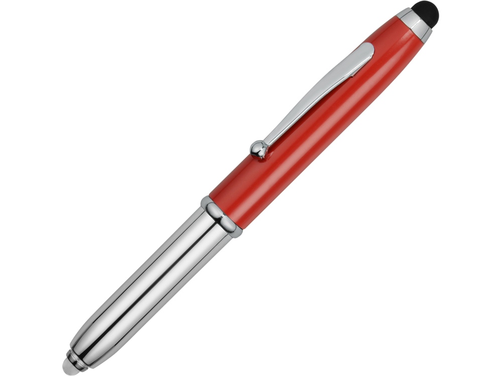 Ручка-стилус шариковая Xenon, красный, синие чернила