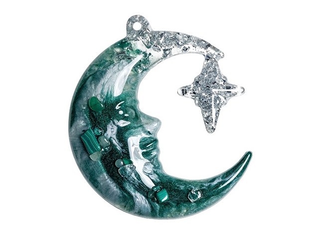 Набор елочных игрушек: Полумесяц, Снежинка thumbnail