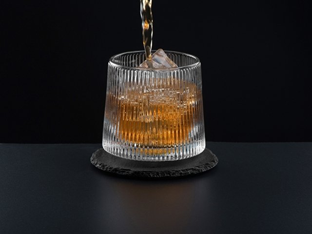 Вращающийся бокал для виски на сланцевом костере «Ventura»