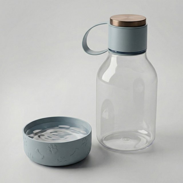 Бутылка для воды 2-в-1 «Dog Bowl Bottle» со съемной миской для питомцев, 1500 мл